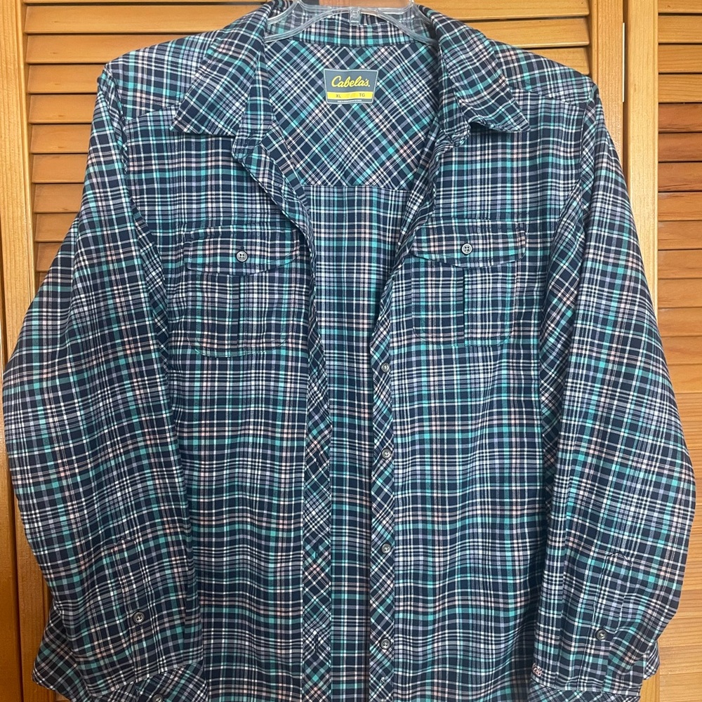 Cabela's Multicolor Plaid Casual Shirt